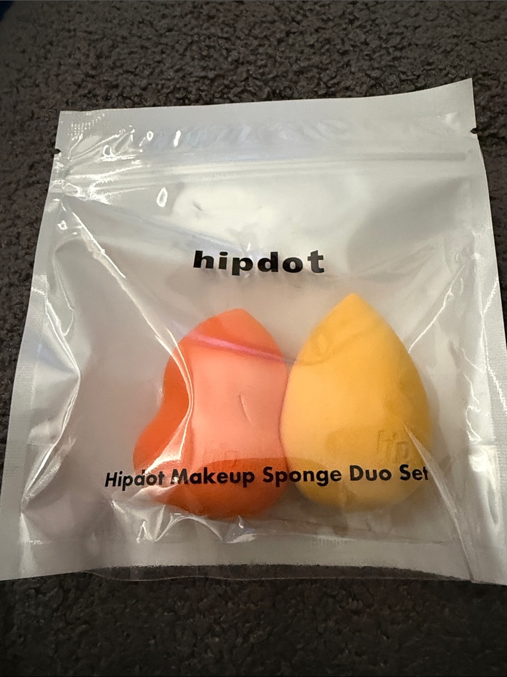 Hipdot Dual-Blend Makeup Sponge Set — orange & Yellow